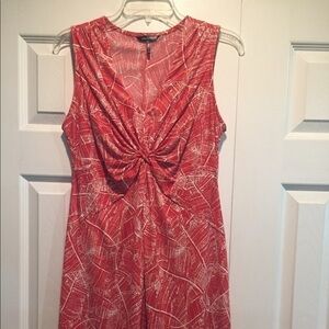 Daisy Fuentes Burnt orange/white dress